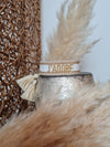 GEWEBTES STOFFARMBAND *J'ADORE* WHITE/GOLD