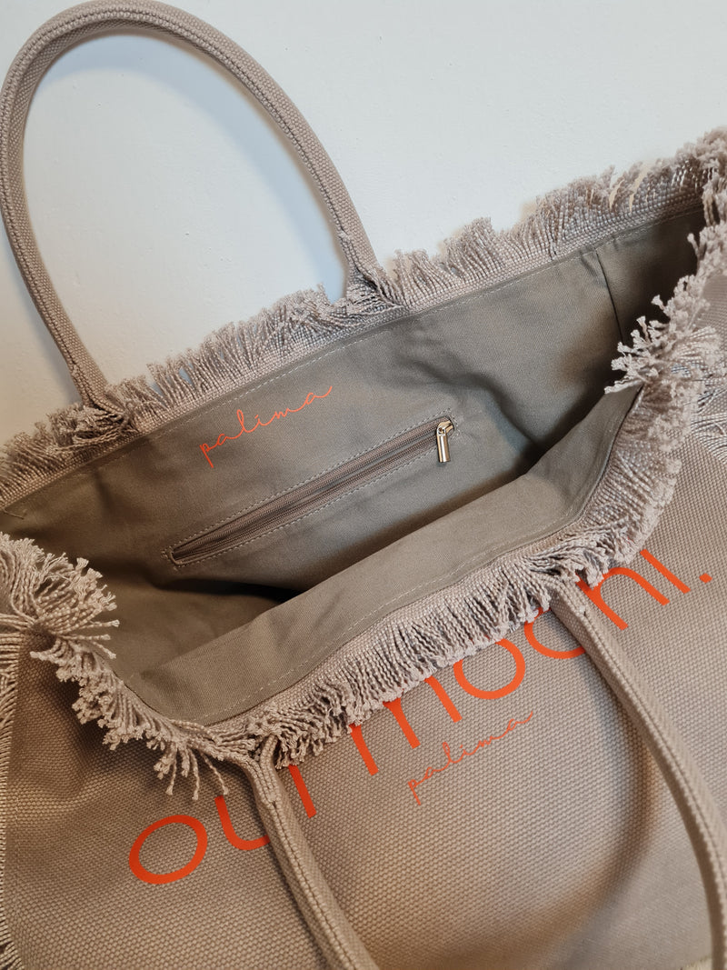 CANVAS SHOPPER MAXI *oui mochi* TAUPE