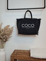 CANVAS SHOPPER MAXI *COCO* BLACK