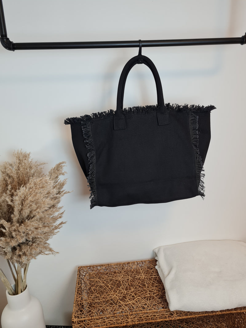 CANVAS SHOPPER MAXI *COCO* BLACK