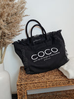 CANVAS SHOPPER MAXI *COCO* BLACK