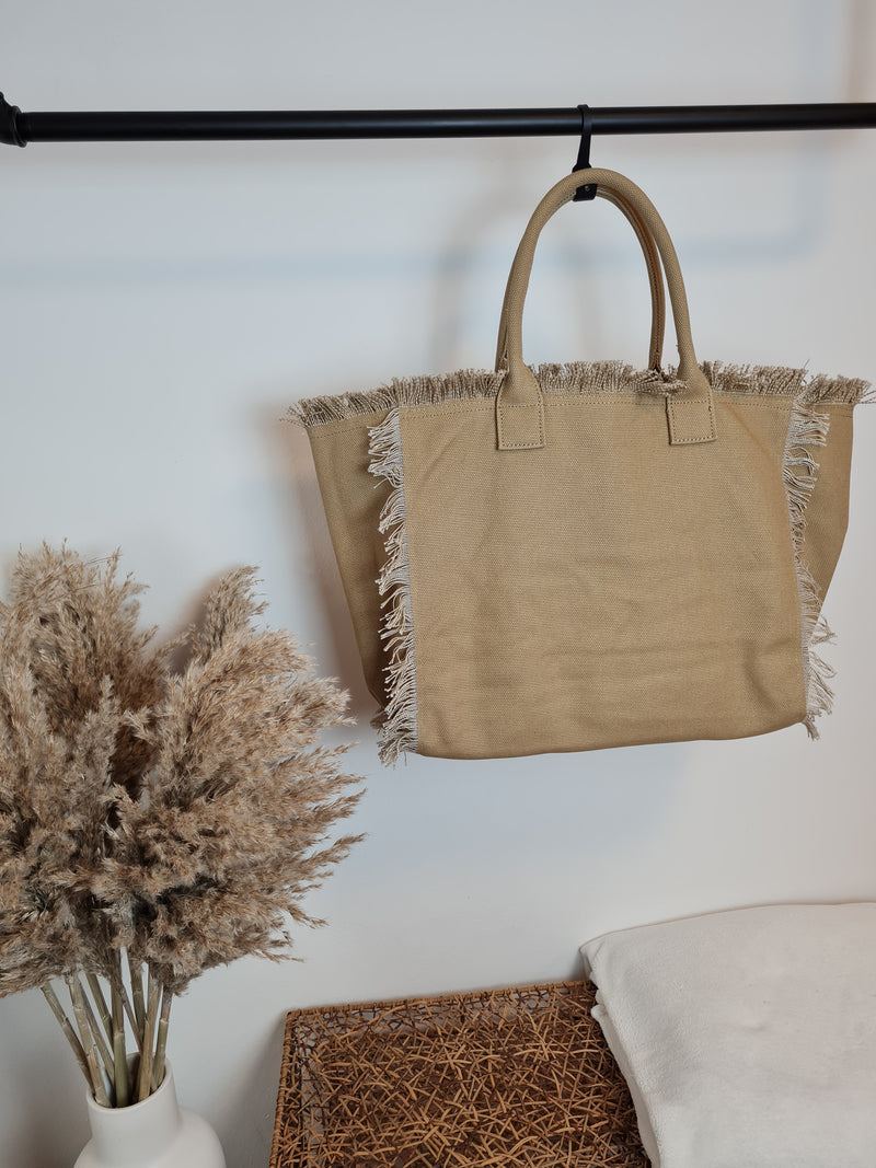 CANVAS SHOPPER MAXI *belle âme* TOFFEE