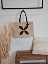 JUTE SHOPPER MAXI *BLACK BLOSSOM*