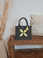 JUTE SHOPPER MINI *YELLOW BLOSSOM*