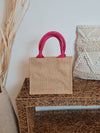 JUTE SHOPPER MINI *PINK BLOSSOM*