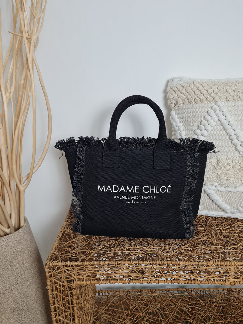 CANVAS SHOPPER MINI *MADAME CHLOÉ* BLACK